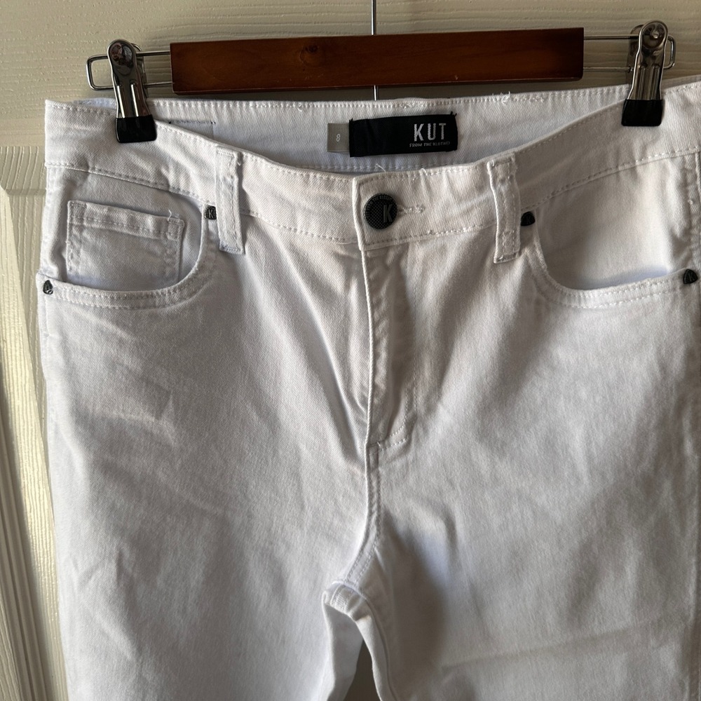 Kut from the Kloth Connie High Rise Ankle Super Skinny Jean‎ Size 8 Optic White - Picture 6 of 9